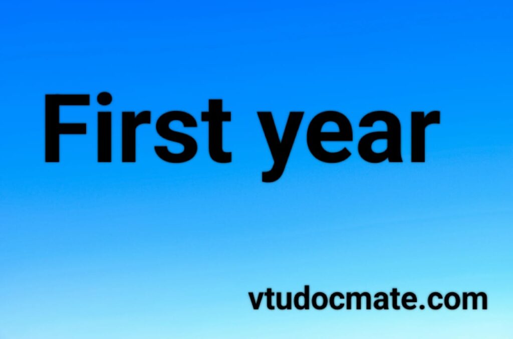First Year
